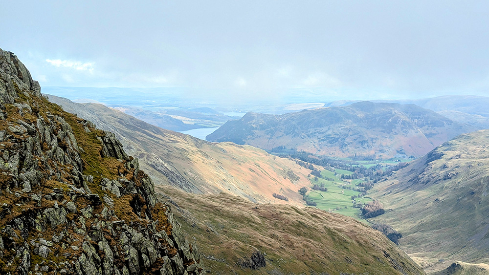 Grisedale and Ullswater in a Gap in the Clouds