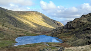 Looking down on Styhead Tarn