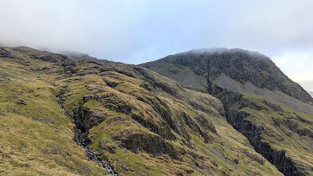 Looking across to the scary looking Piers Gill