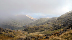 View back down over Styhead Tarn