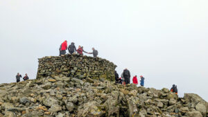 It's like Picadilly Circus at the summit cairn