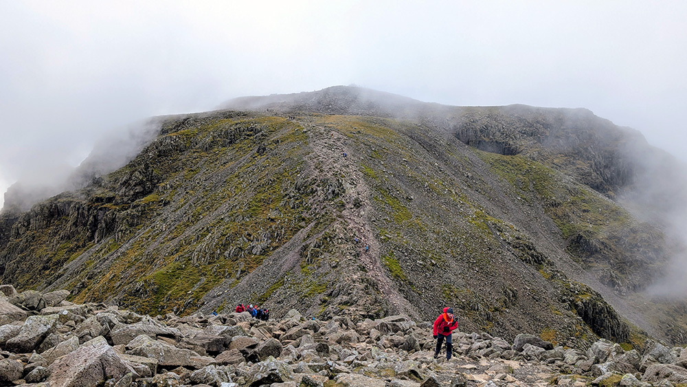 View up to Broad Crag